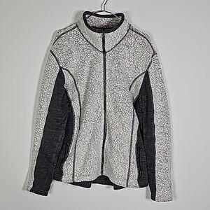 KUHL XL wool silver and gray zip up jacket